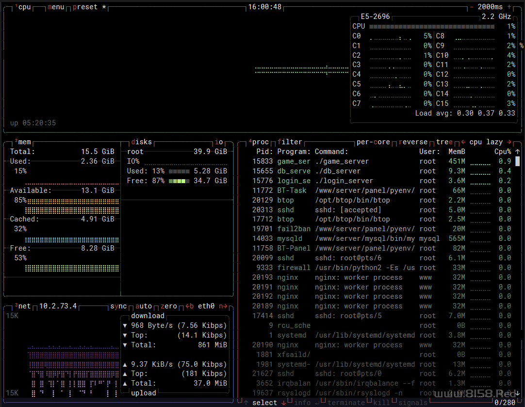 btop服务器监控软件安装